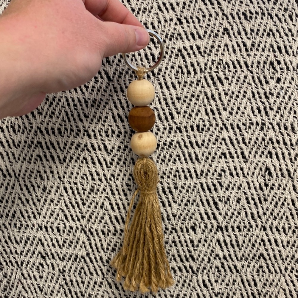 Key ring boho tassels balls